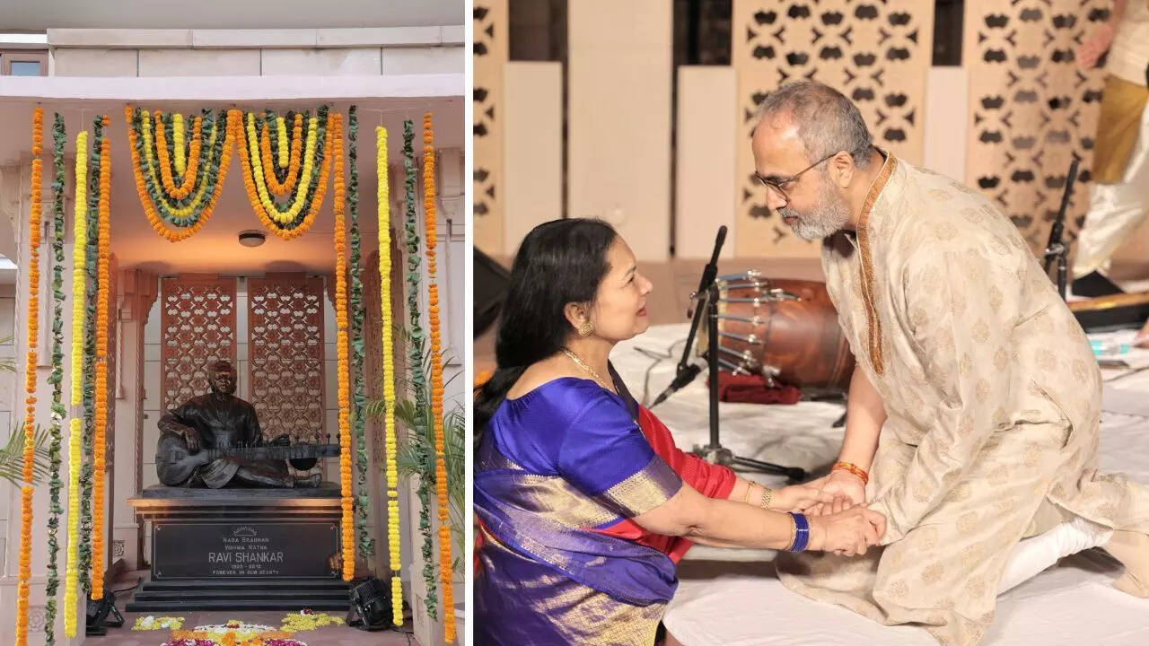 Sukanya Shankar and Shubhendra Rao at the Ravi Shankar Institute of Music and Performing Arts