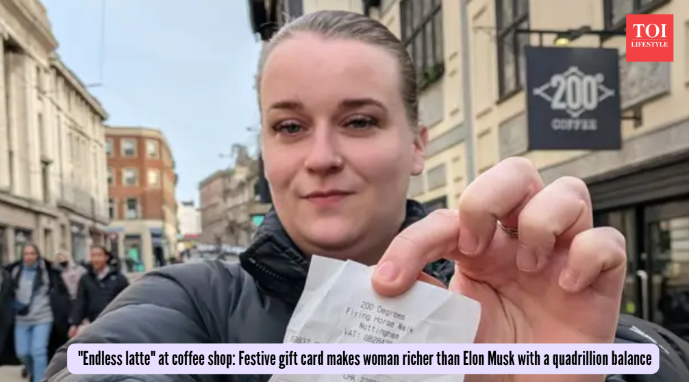 "Endless latte" at coffee shop: Festive gift card makes woman richer than Elon Musk with a quadrillion balance