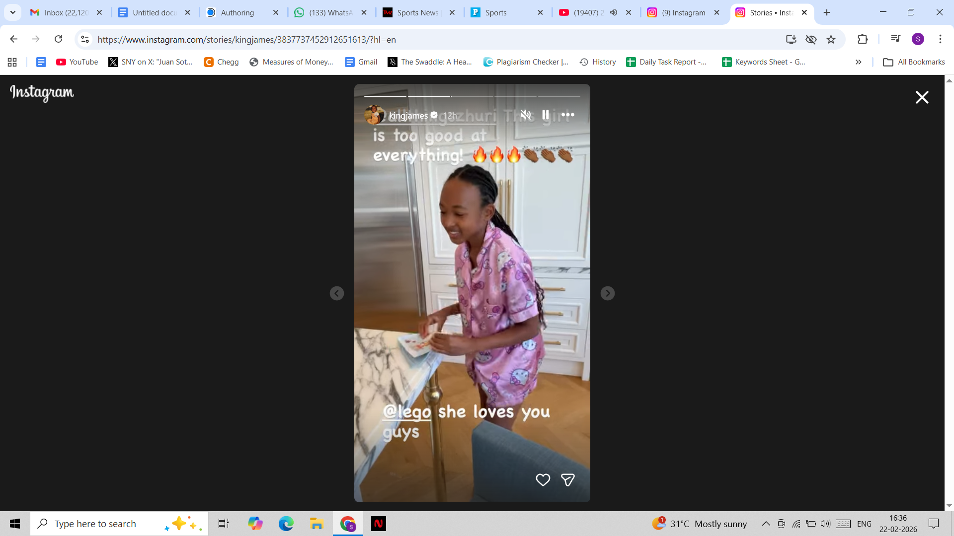 LeBron James' Instagram story LeBron James' Instagram story