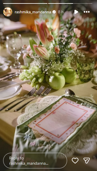 Rashmika Mandanna's Instagram story