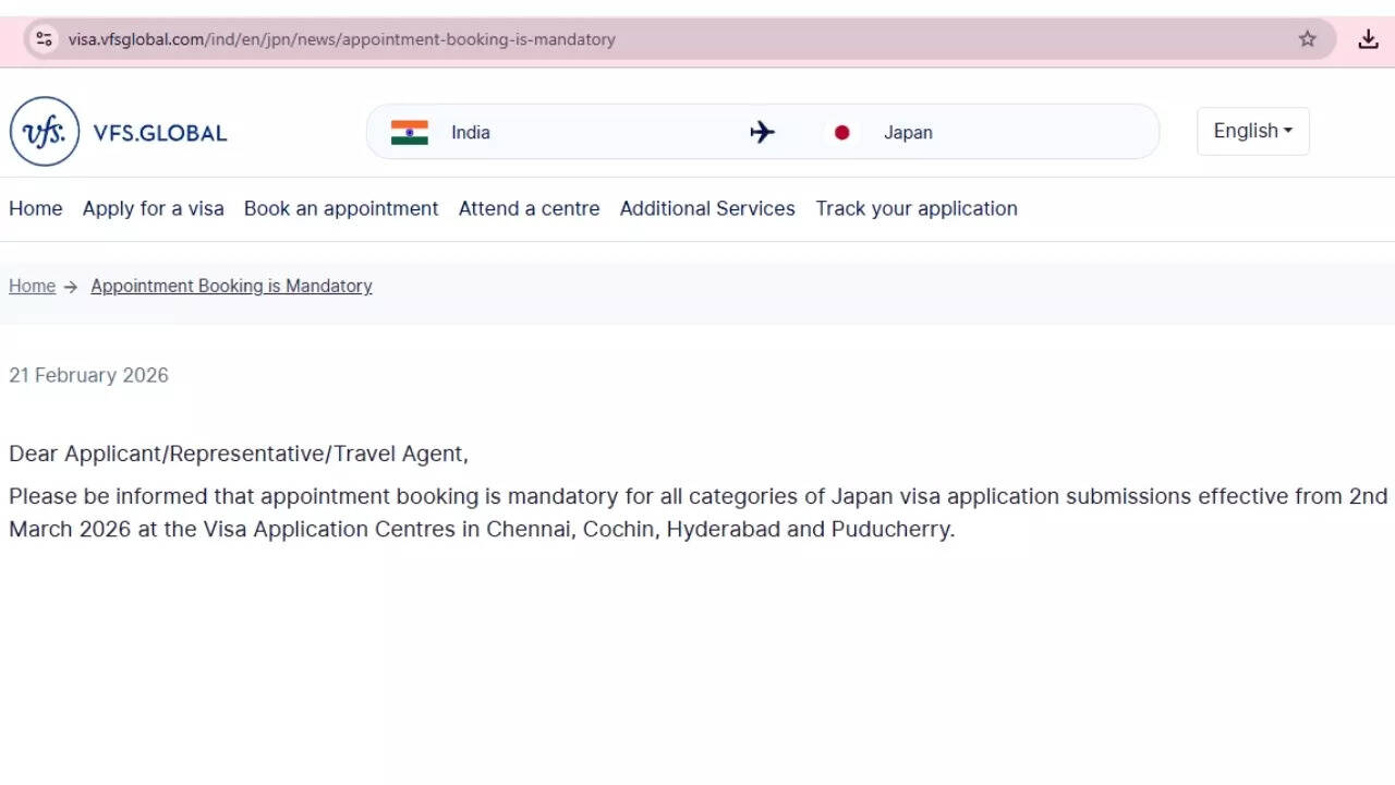VFS Global announcement VFS Global announcement