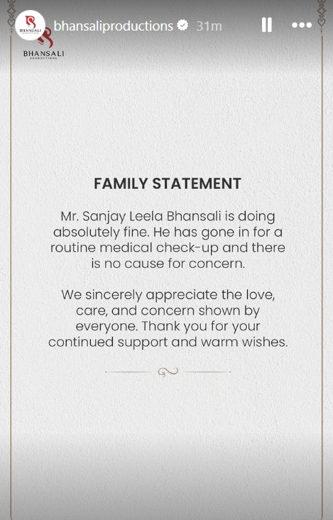 Statement bhansali