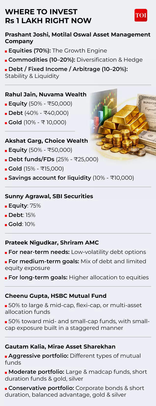 Where to invest Rs 1 lakh? What 7 experts say