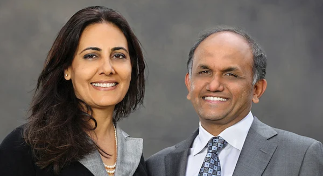 Reni Narayen and Shantanu Narayen