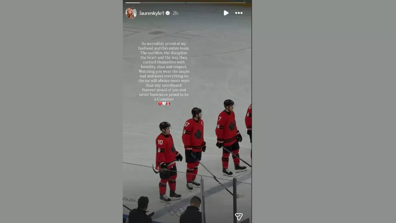 Connor McDavid’s wife shares heartfelt reaction as Canada falls short against USA in Olympic heartbreak