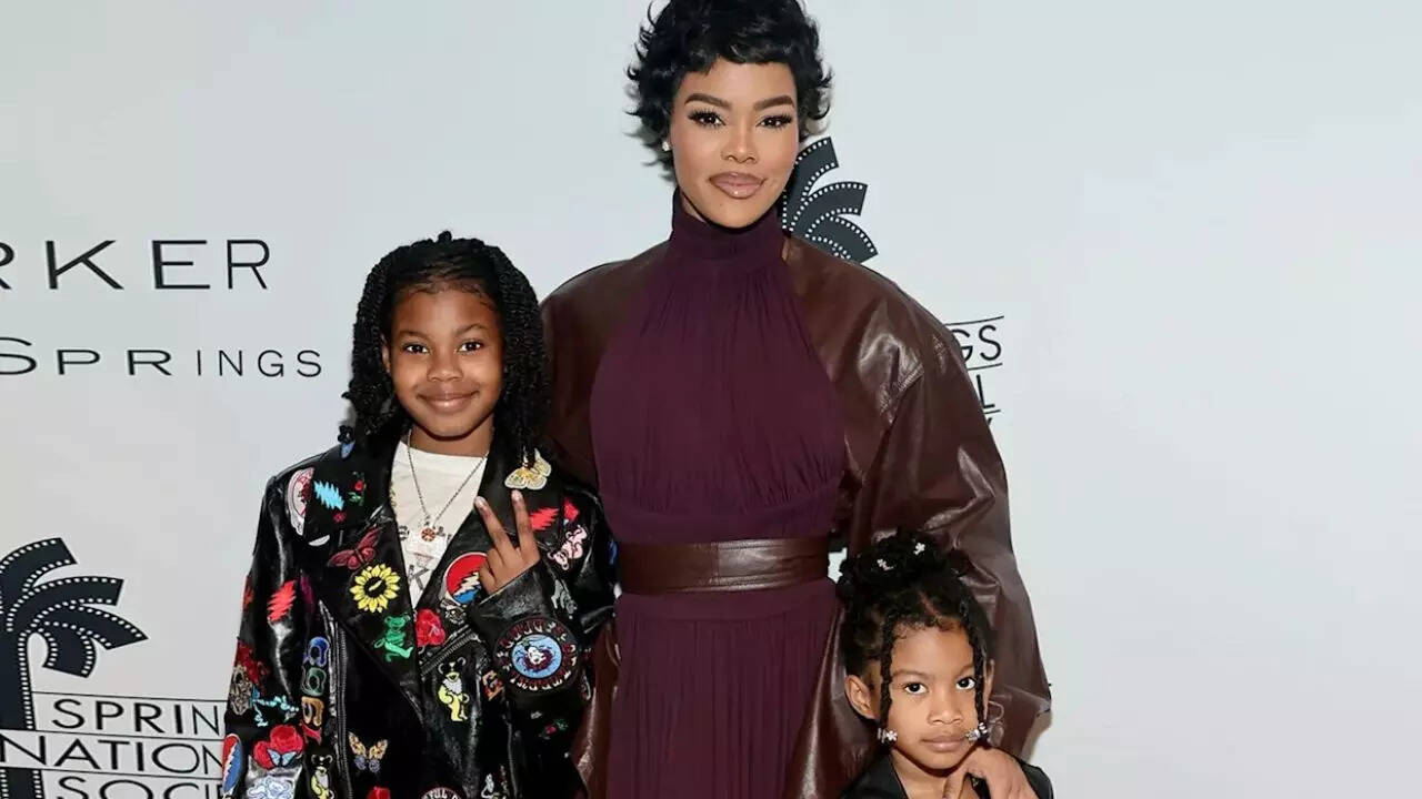 Teyana Taylor and her two kids Junie and Rue