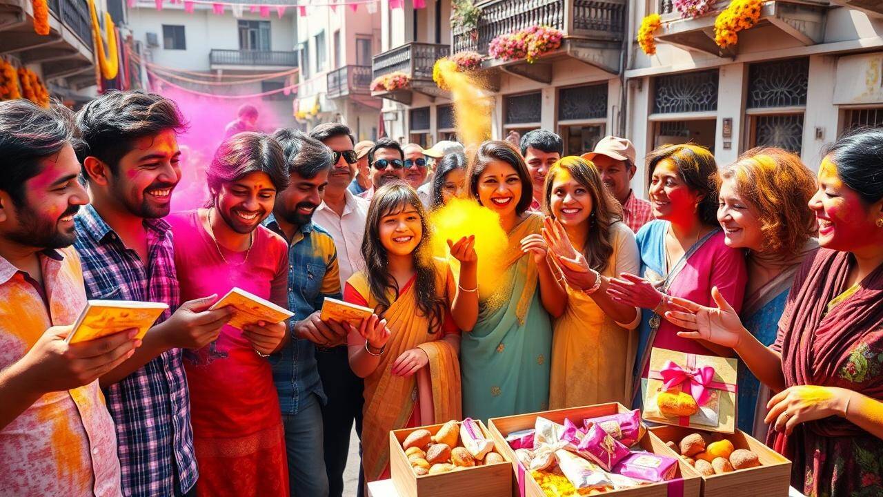 Joyful Holi Colors Explode