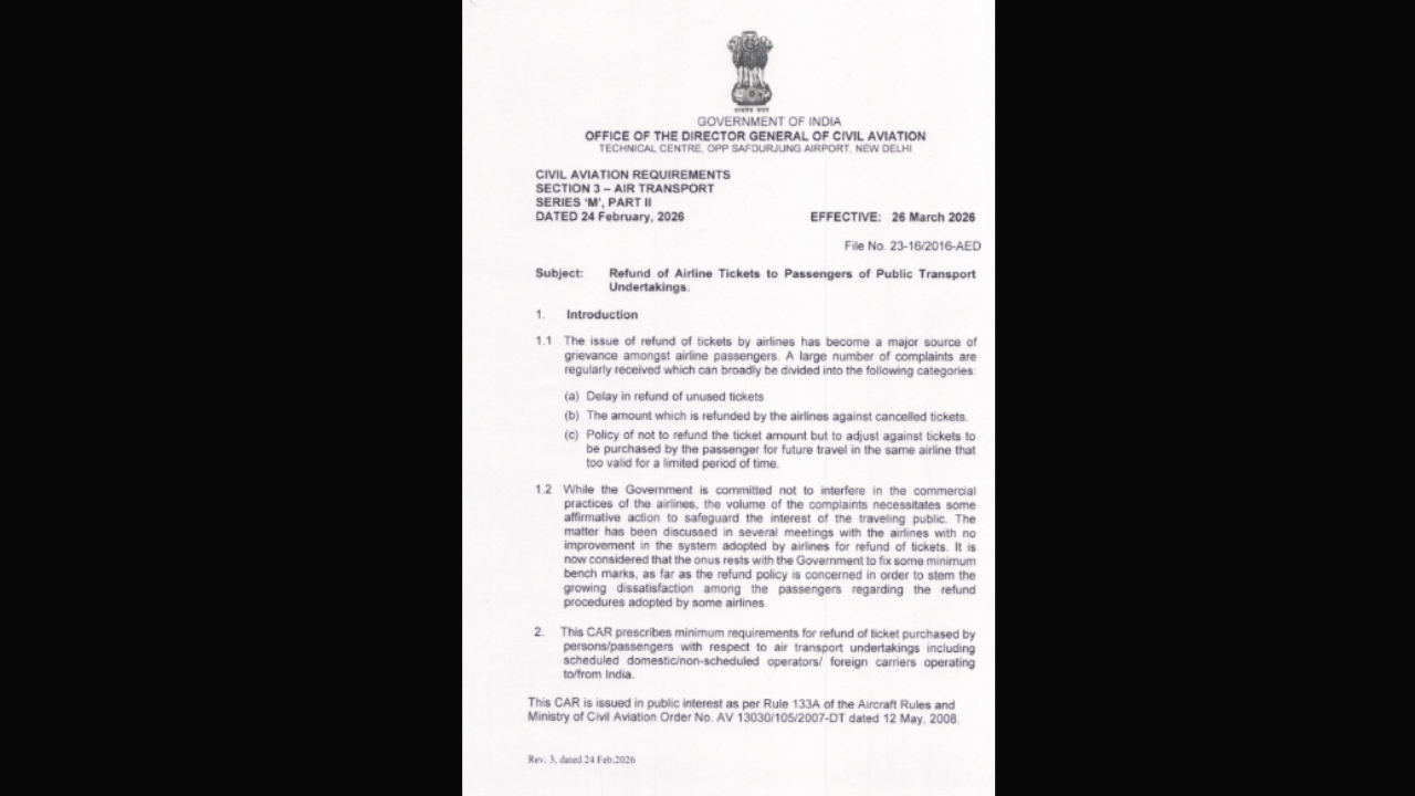 Refund of Airline Tickets to Passengers of Public Transport Undertakings.