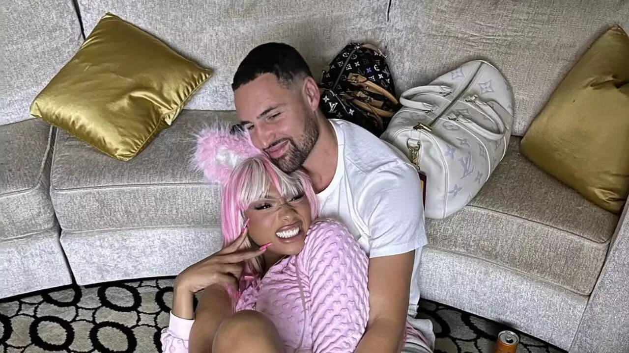 Klay Thompson with Megan Thee Stallion