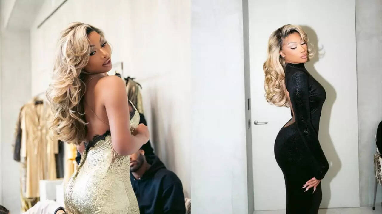 Megan Thee Stallion shows off luxury dresses