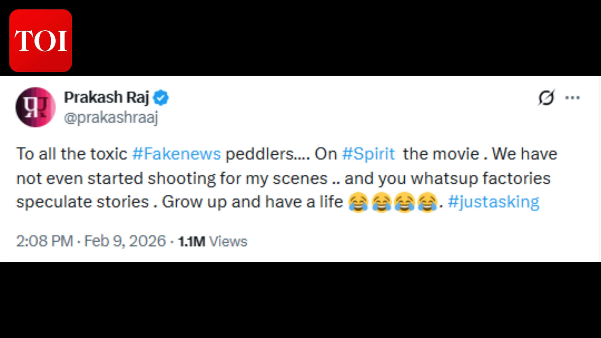 Prakash Raj's Tweet