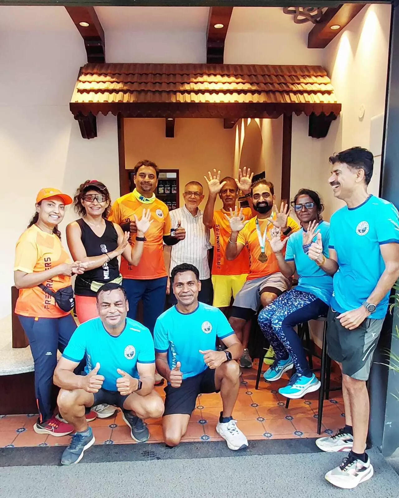 Free Runners Flier Group photo