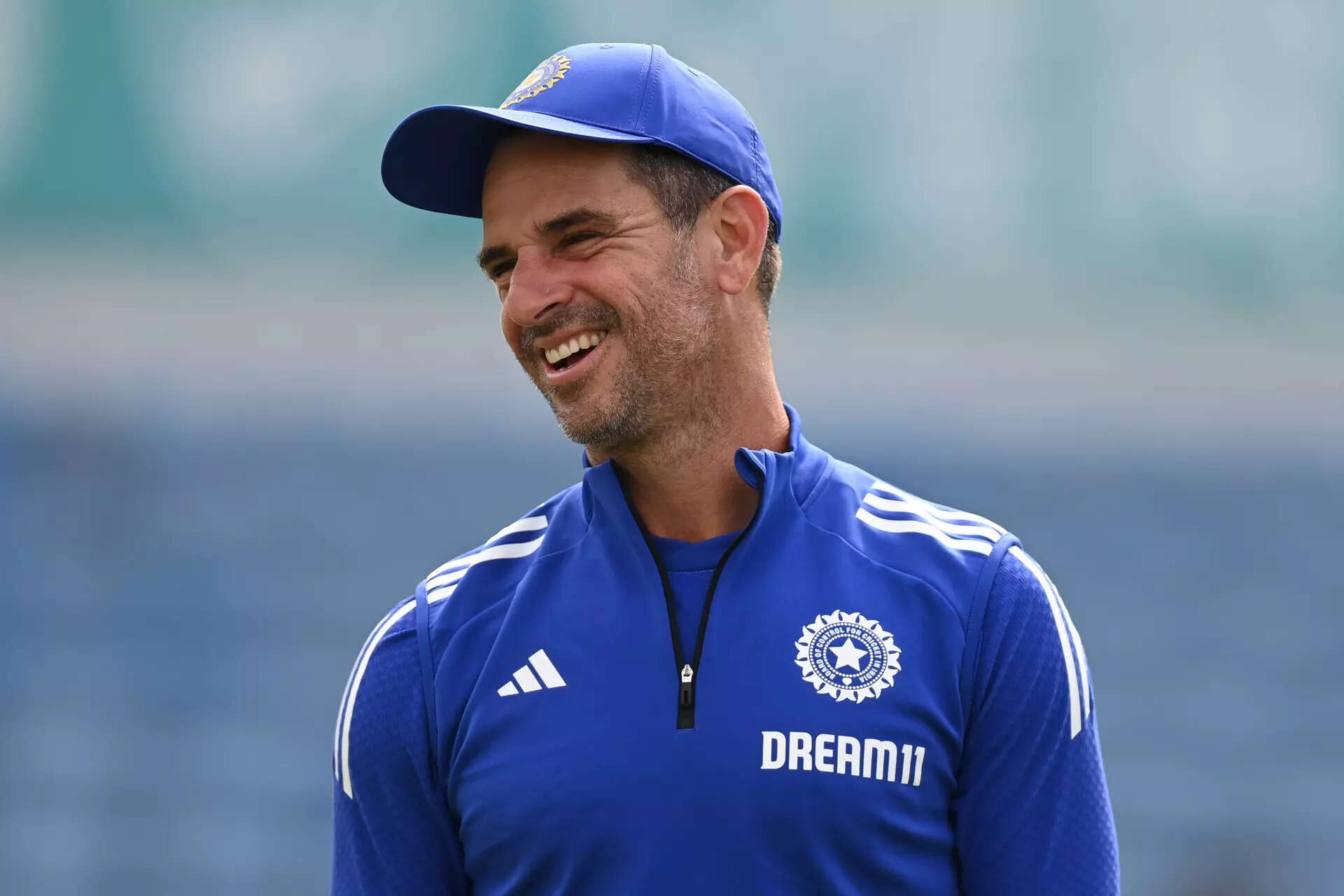 India coach Ryan ten Doeschate during a nets session England & India Net Sessions