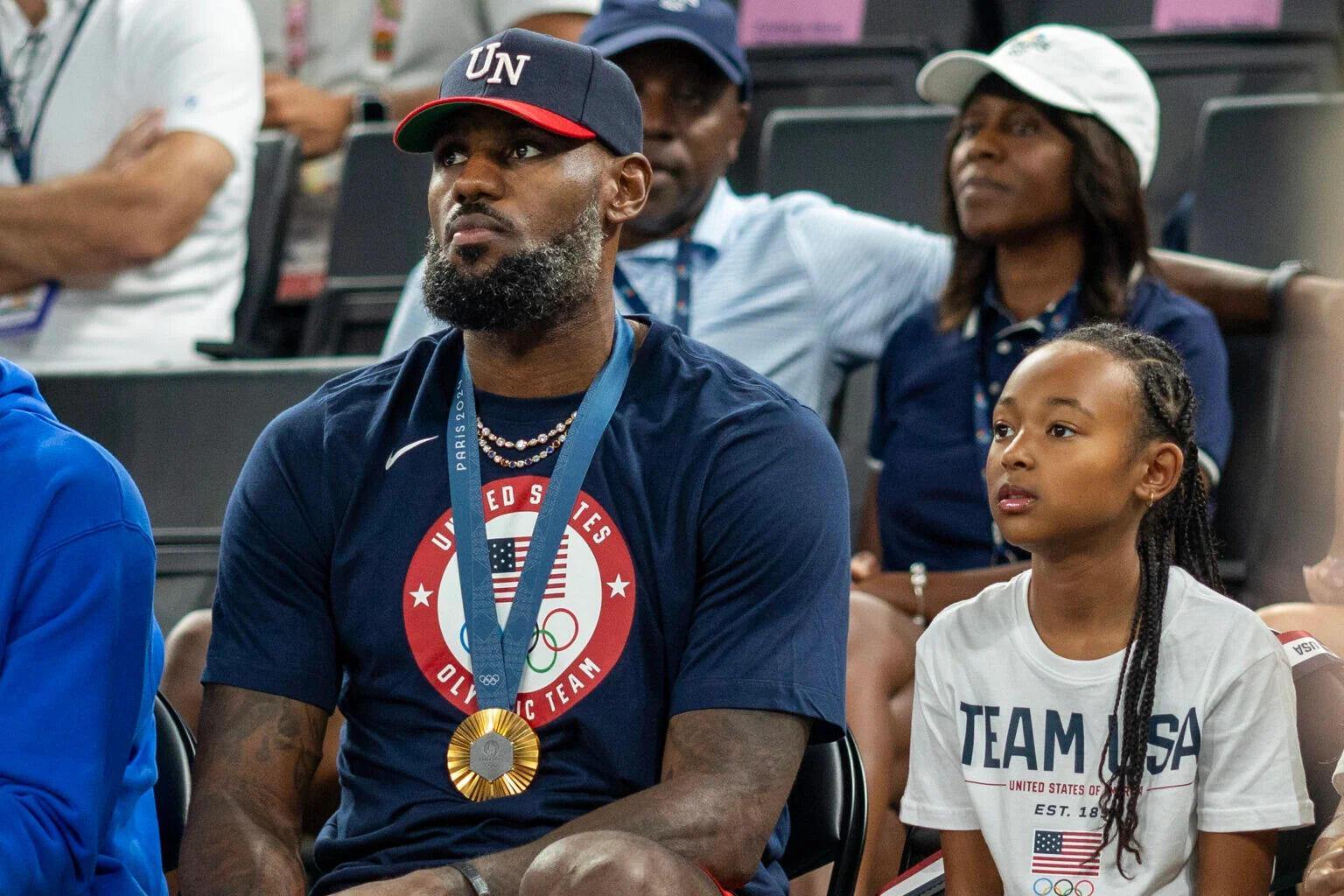 LeBron James with his daughter Zhuri Nova