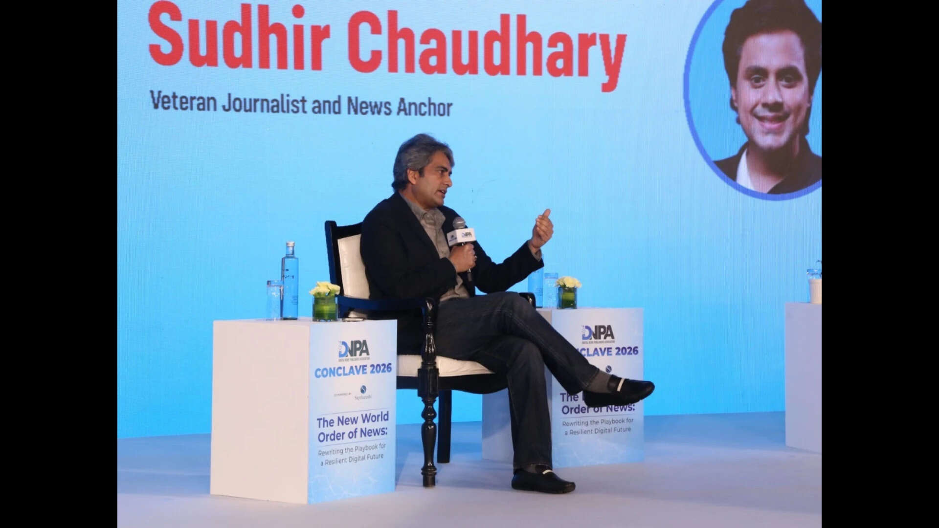 Sudhir Chaudhary looks back at TV news revolution, digital shift and AI debate at DNPA Conclave 2026<br><br>