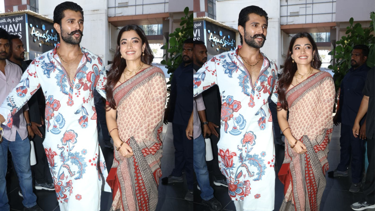 Rashmika and Vijay Charm Fans at a Hyderabad Luncheon