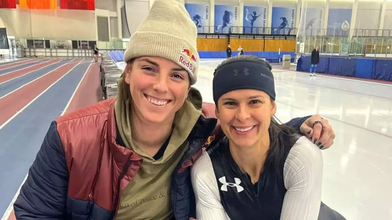 Hilary Knight and Brittany Bowe