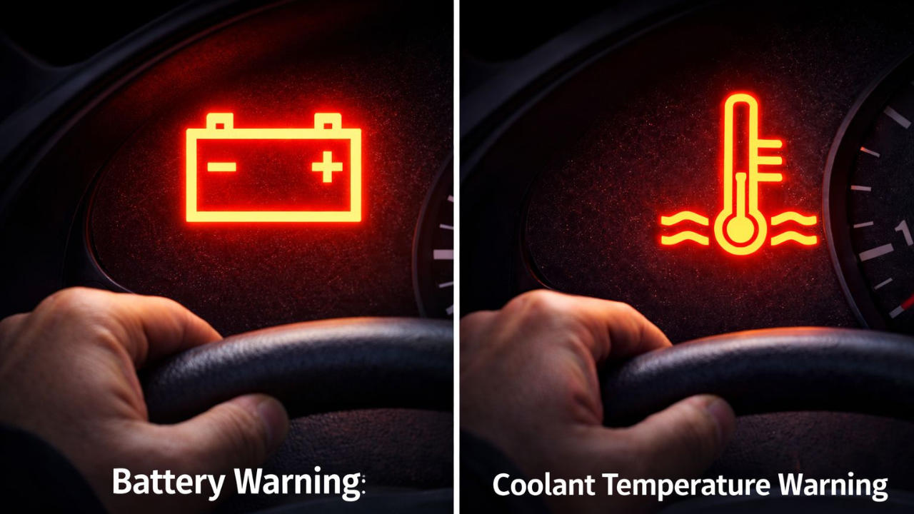 Battery and coolant temp warning