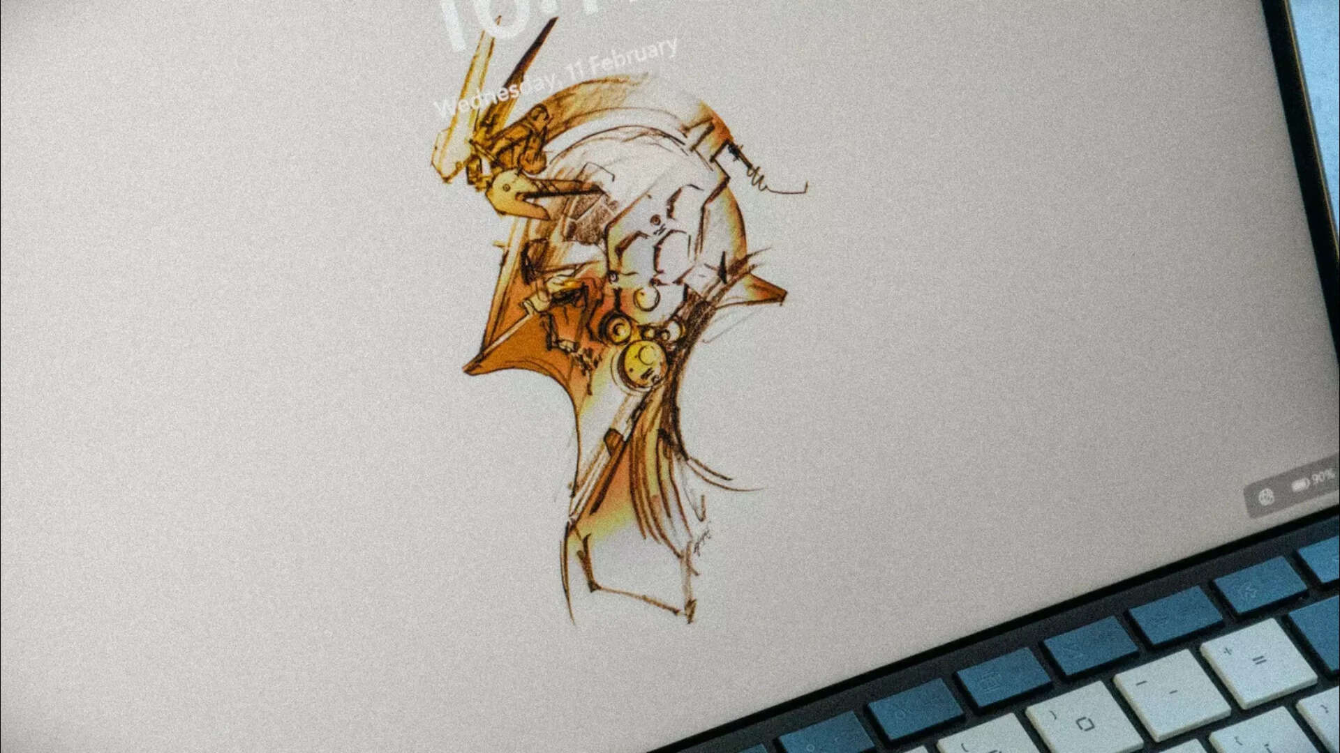 Even the wallpaper was hand-illustrated by the man behind Metal Gear's art