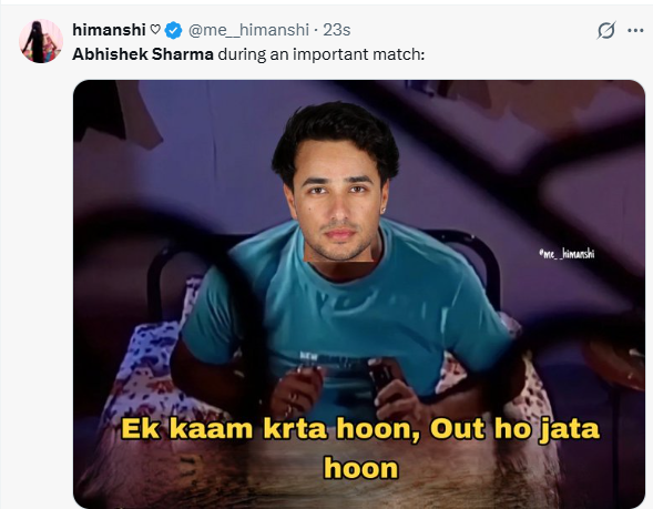 Abhishek Sharma social media reaction