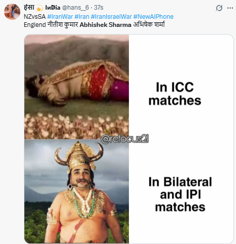 Abhishek Sharma social media reaction