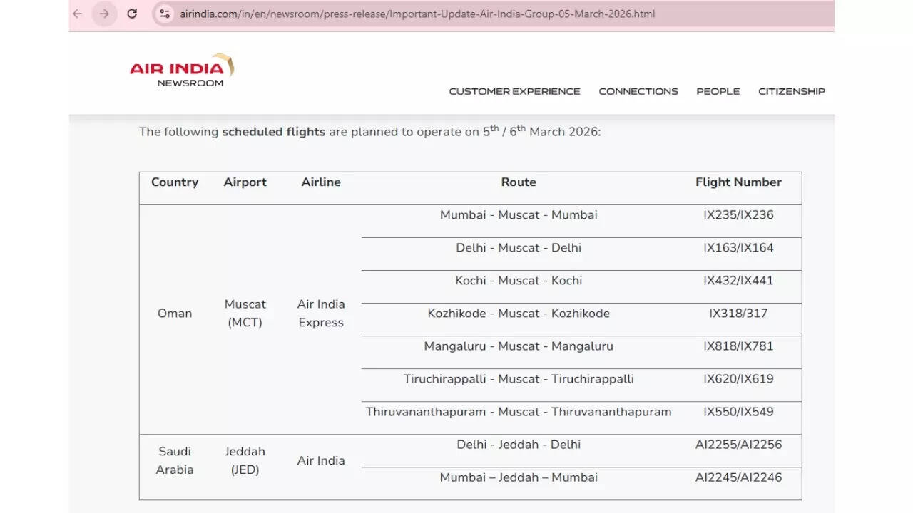Air India Press Release