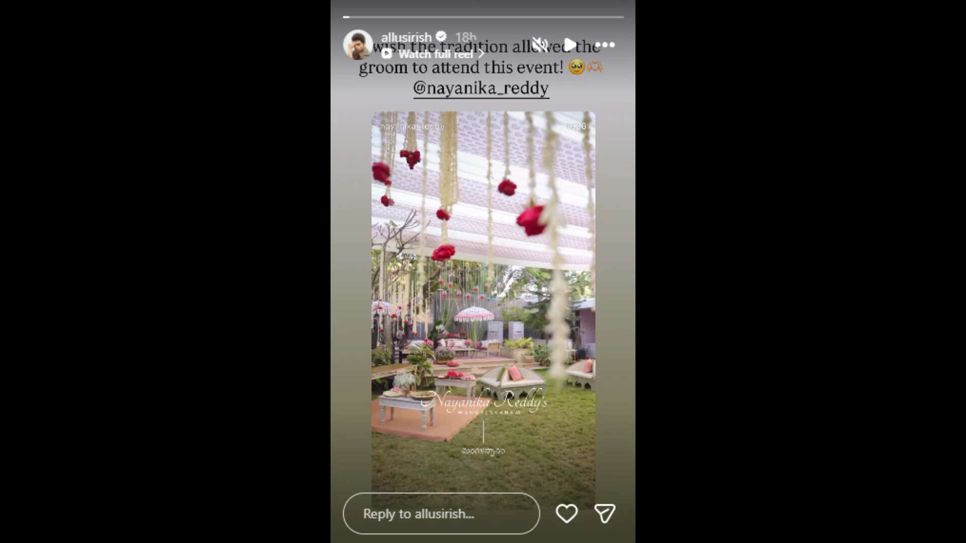 Allu Sirish's IG story