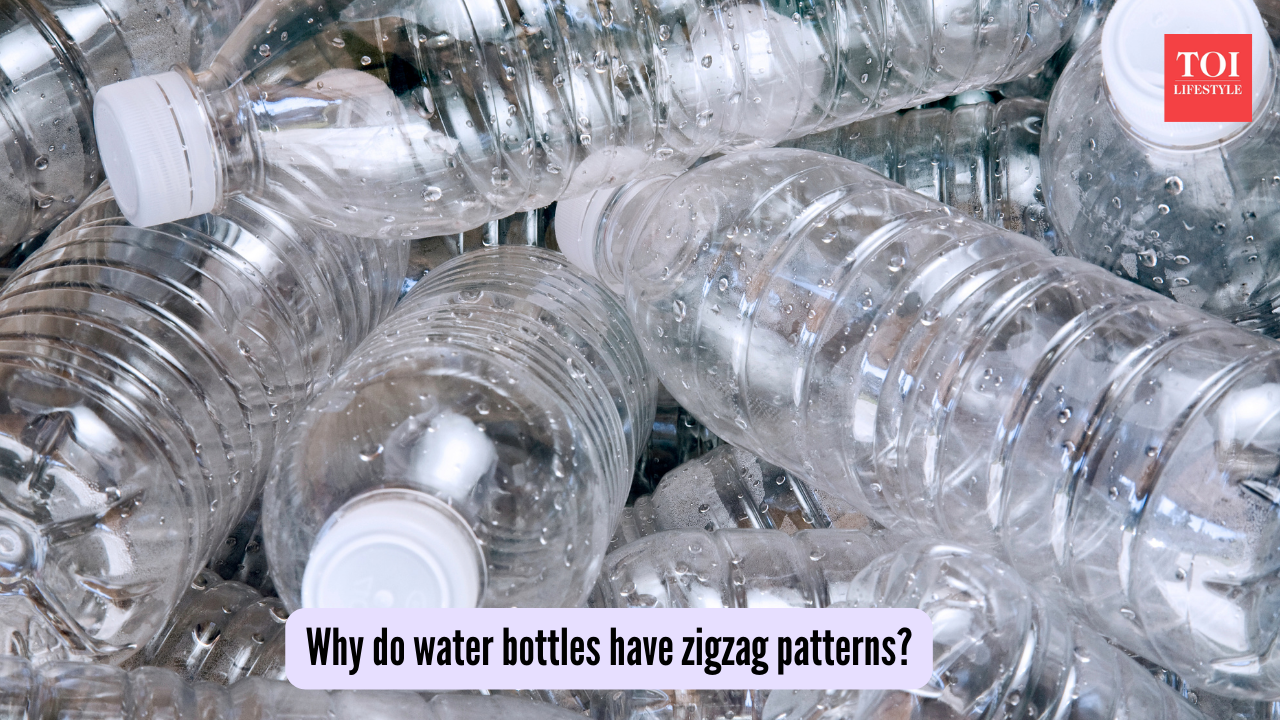 Why do water bottles have zigzag patterns