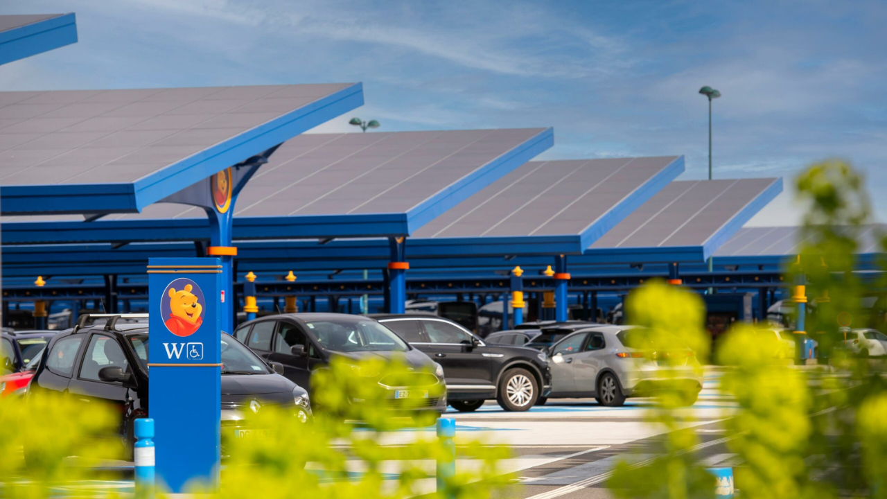 Disneyland solar power plant is built over 11,200 parking spaces
