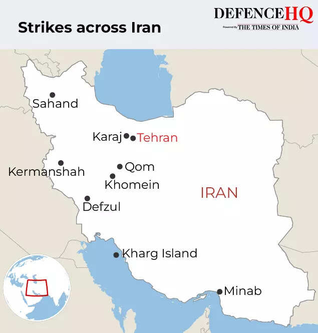 Israel-US carried out strikes across Iran. Copy of maps4