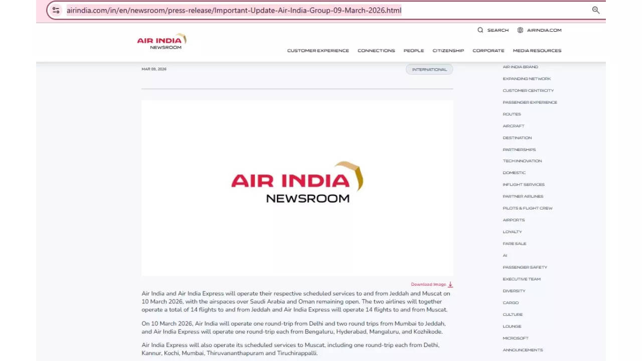 Air India press release