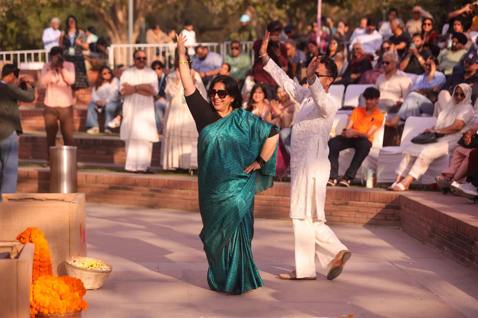 The audience swayed, clapped and whirled to the music