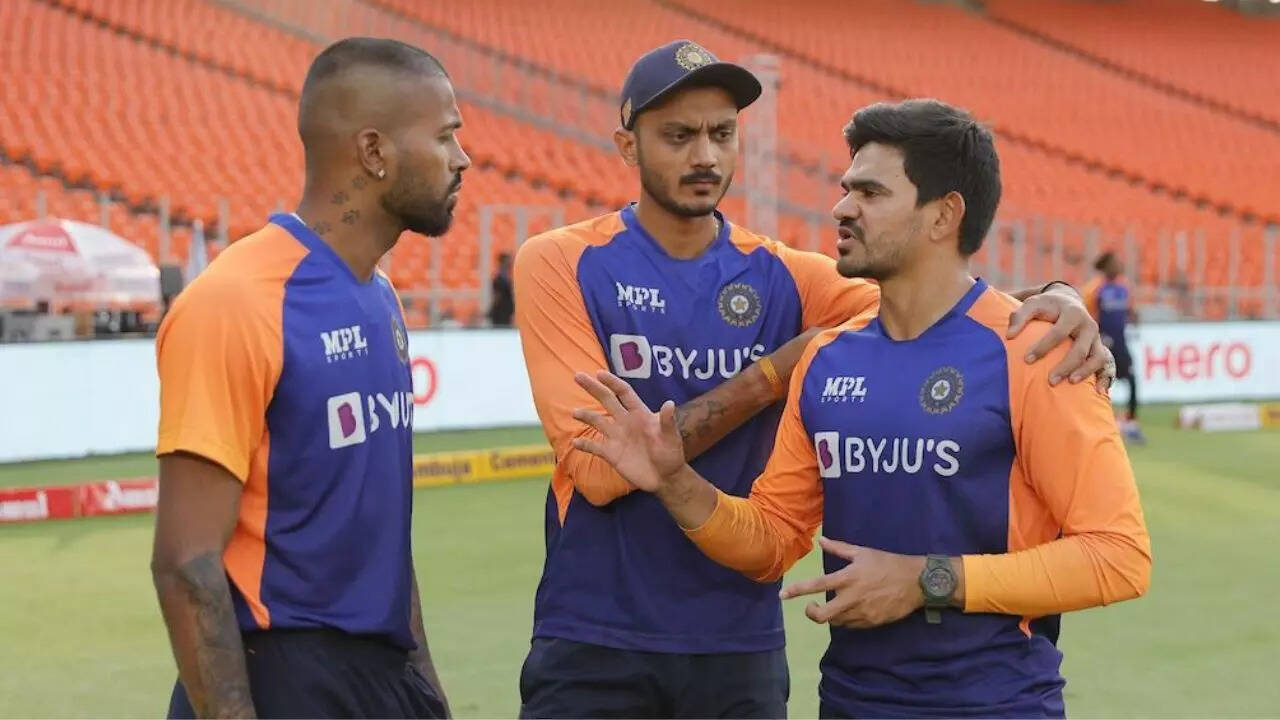 Hardik Pandya, Axar Patel, and Sohum Desai