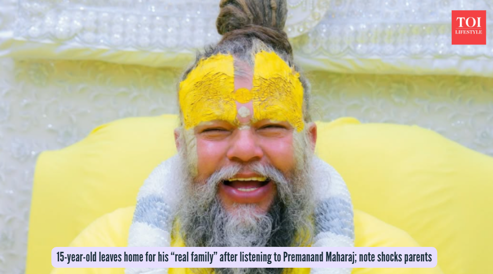 15-year-old leaves home for his “real family” after listening to Premanand Maharaj; note shocks parents
