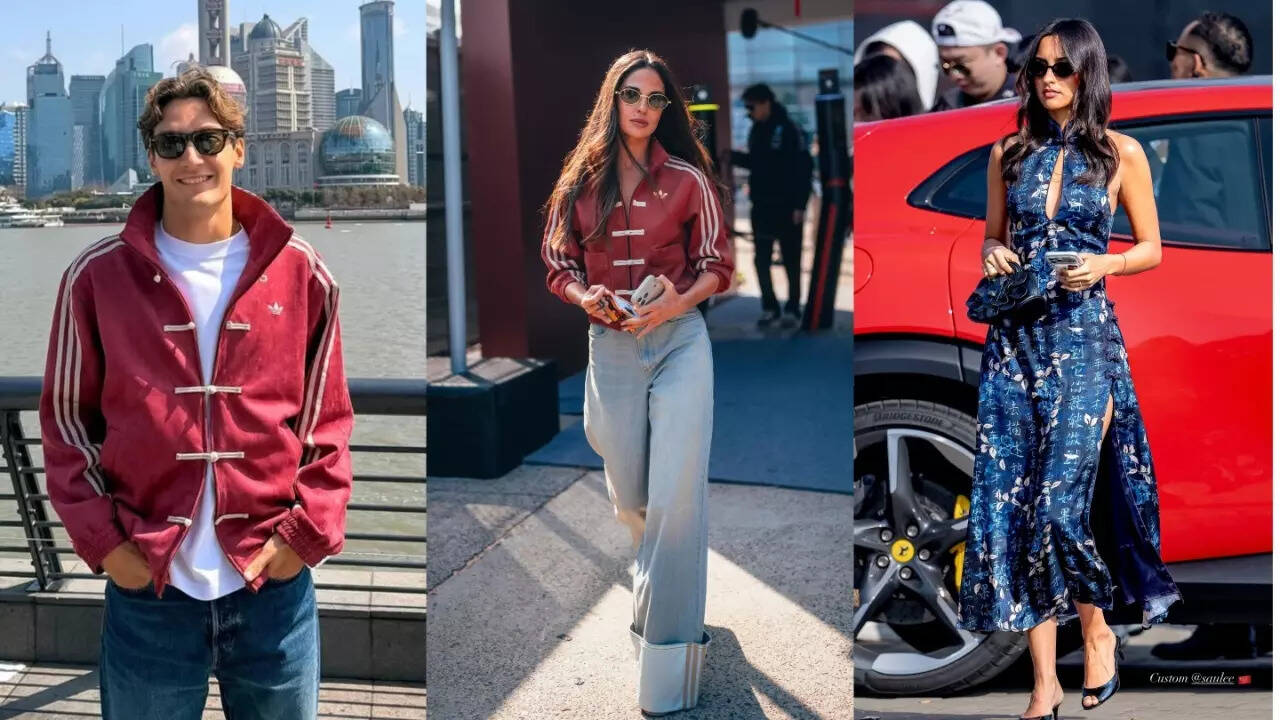 Instagram) George Russell, Carmen Montero Mundt and Alexandra Leclerc