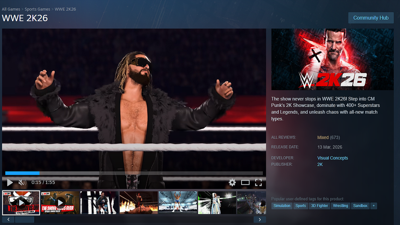 WWE 2K26 review bombed