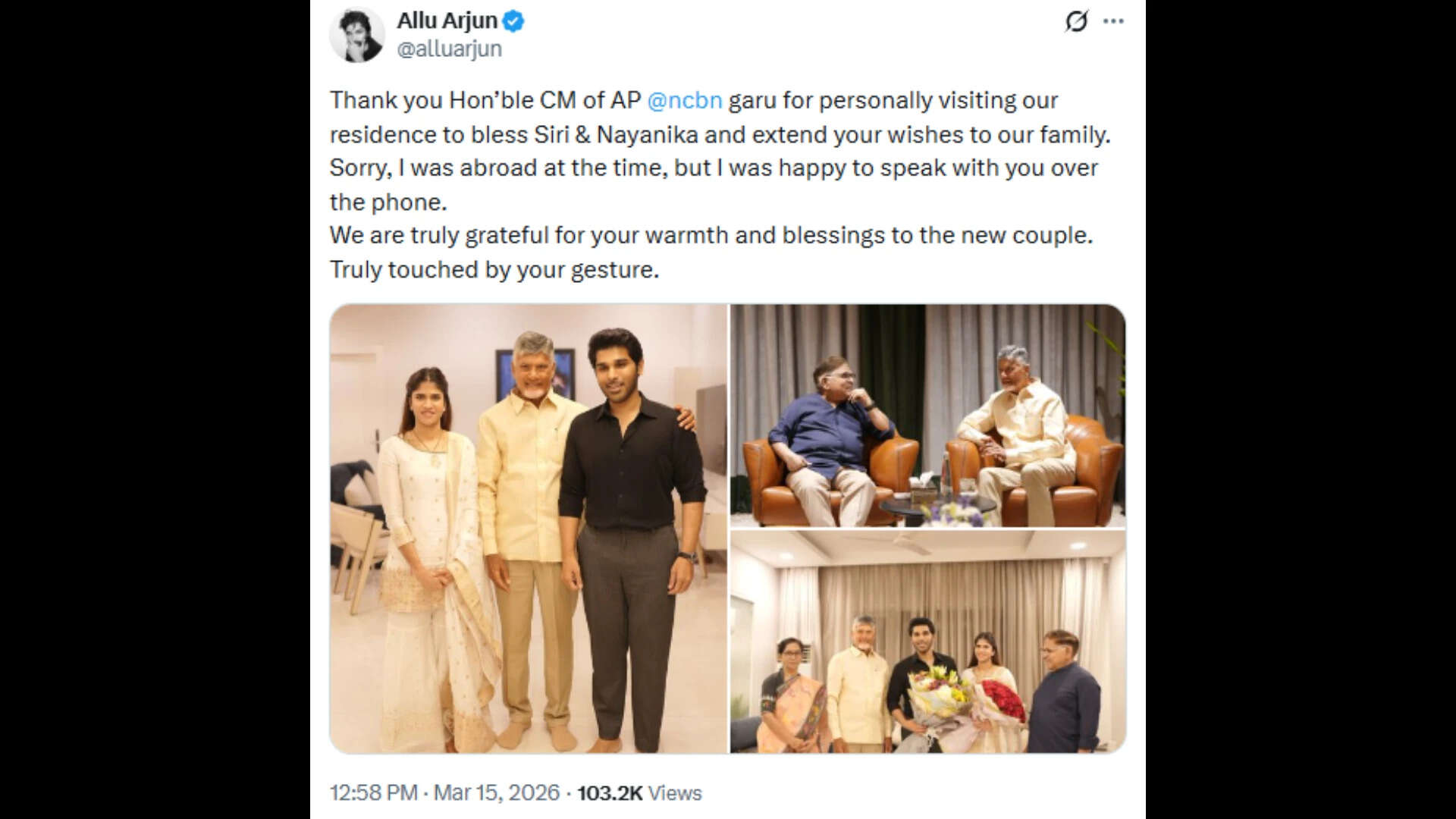 Allu Arjun's post
