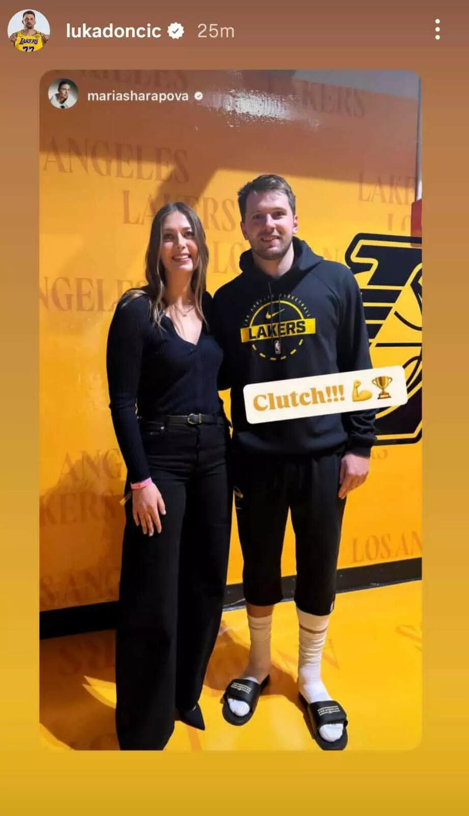 Luka Doncic's Instagram story