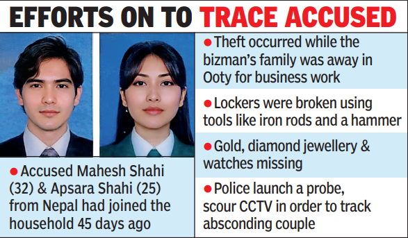 Domestic helps steal jewellery