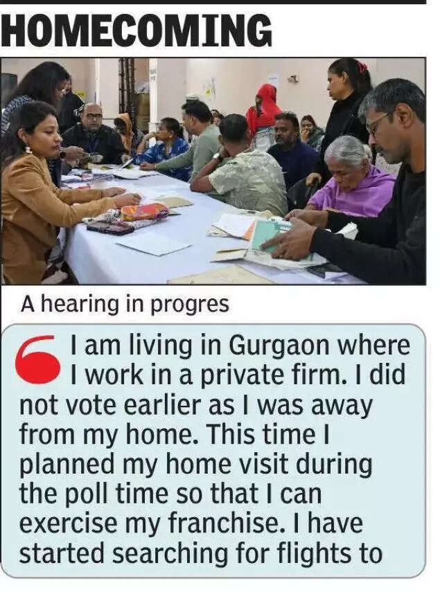 A hearing in progress.