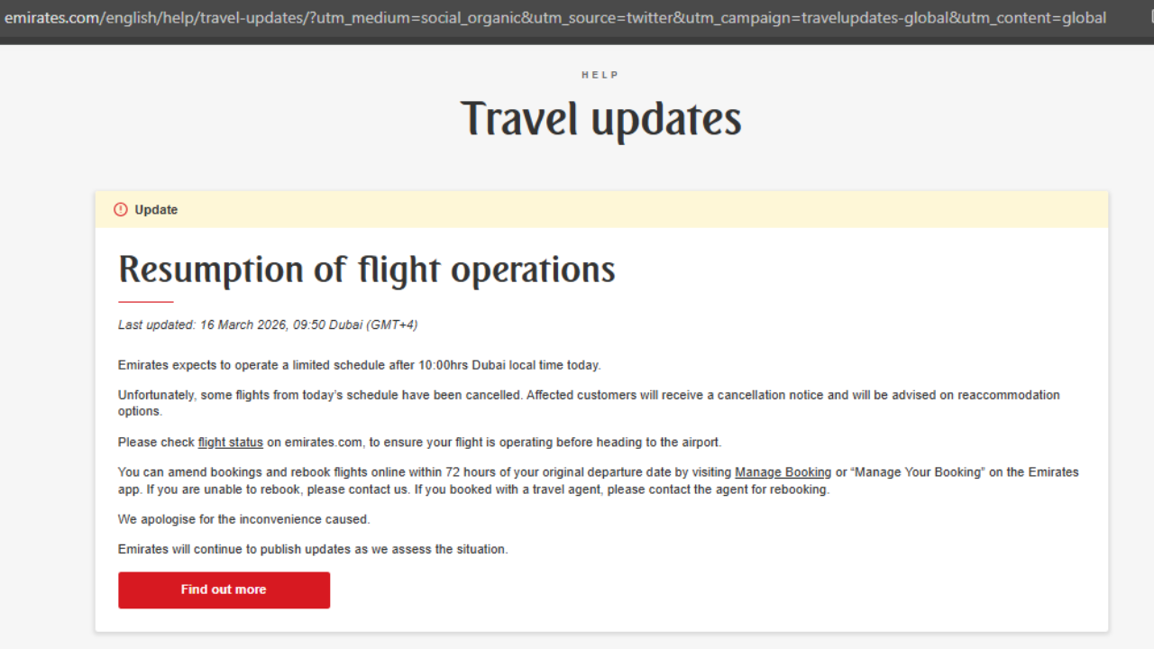 Emirates update Emirates update