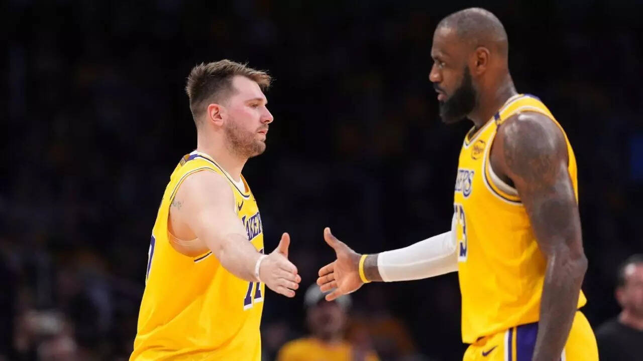 AP Photo/Mark J. Terrill LeBron James showers praise on Luka Doncic