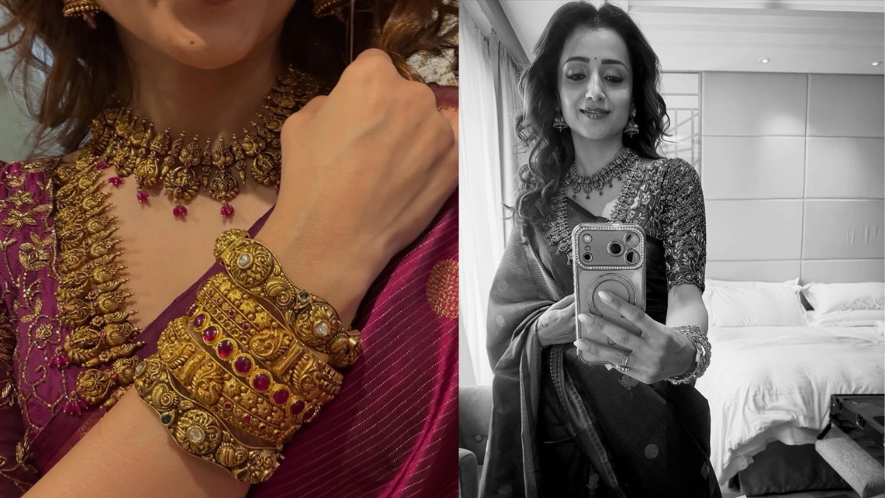 Trisha Krishnan’s Kanchipuram Saree Look