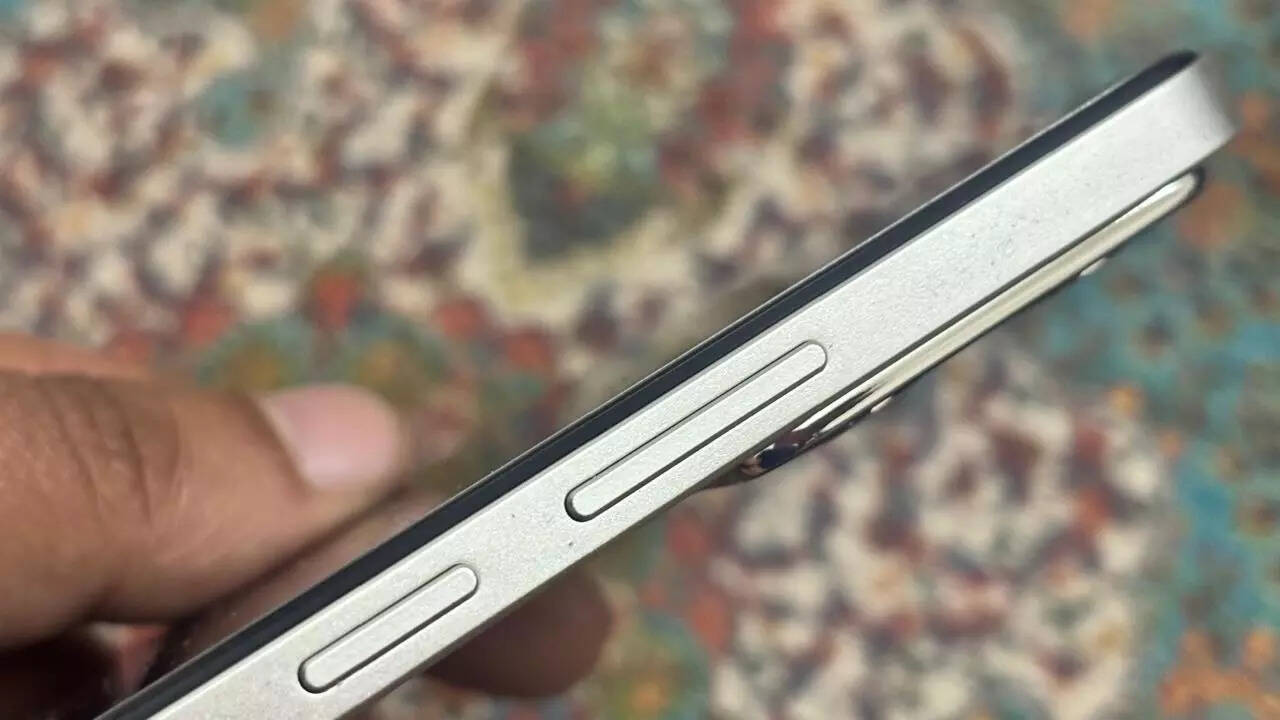 Power button and volume rockers on the right side