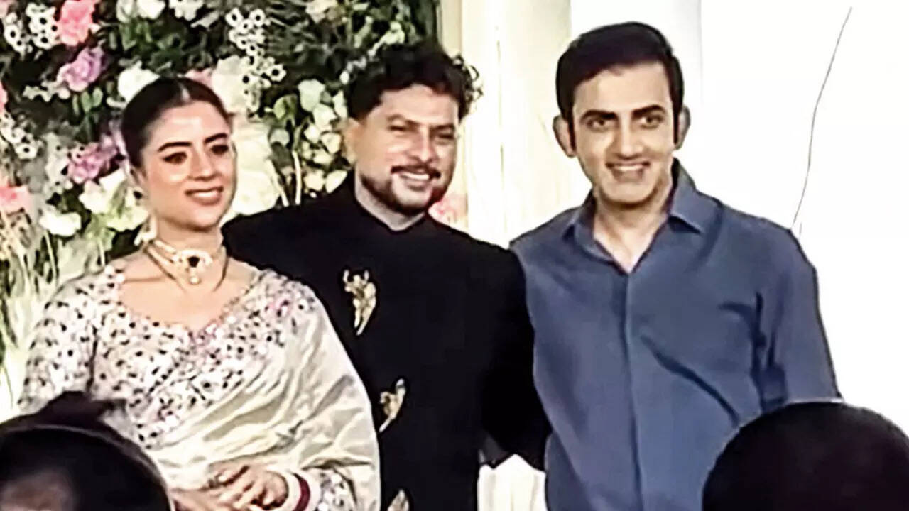Gautam Gambhir was spotted congratulating the couple