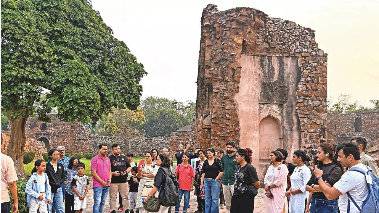 Darwesh Taleweavers) In a car, Delhi becomes a blur of traffic lights and flyovers, say walk leaders