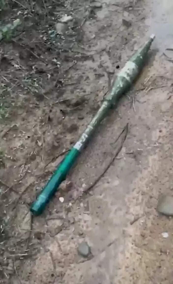 One unexploded RPG at the site