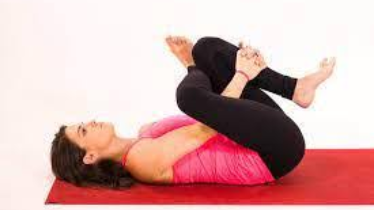 Reclining pigeon pose