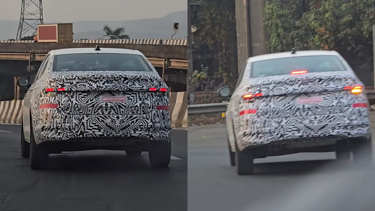 The sedan has been spotted with dynamic turn signals