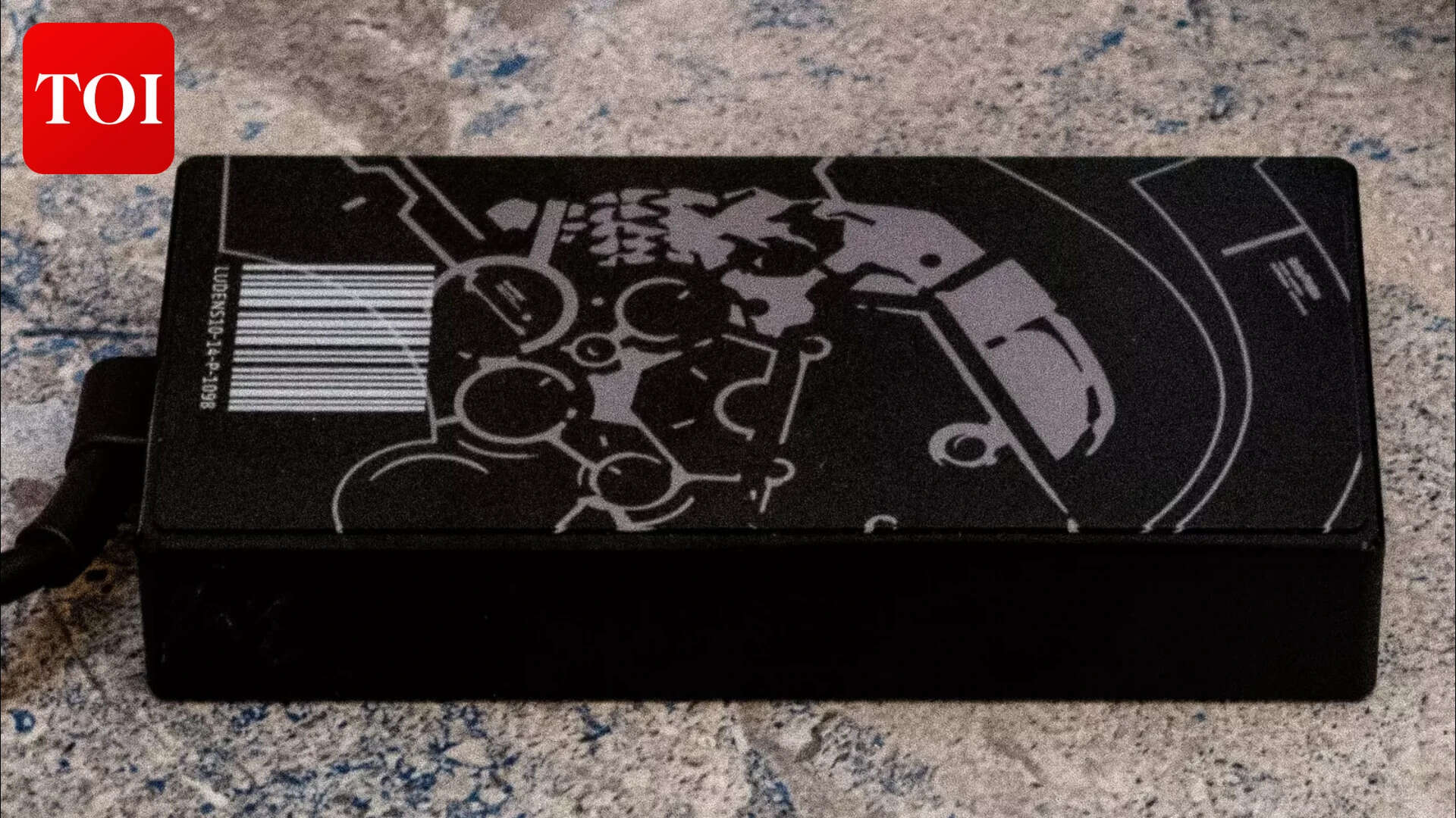 The power adapter. Even the brick got the treatment.